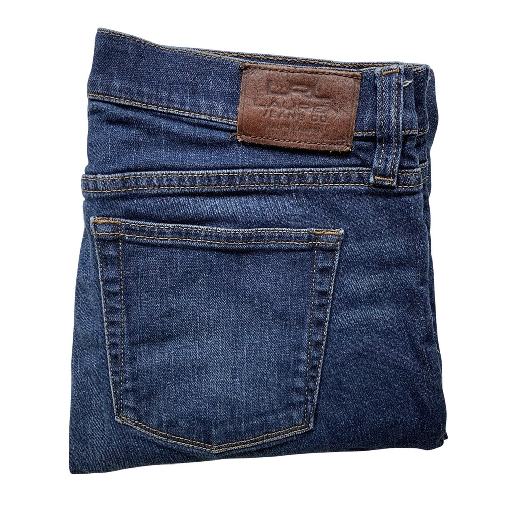 LRL Lauren Jean Co Womens 10 Petite Blue Classic Straight Denim Jeans - 333